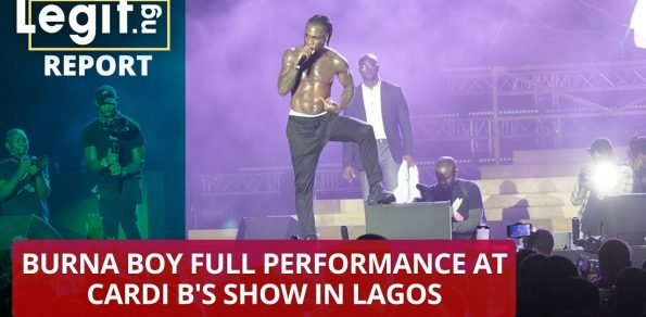 Burna Boy full performance at Cardi B’s show in Lagos | Legit TV